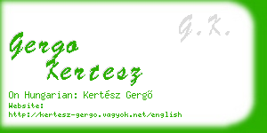 gergo kertesz business card